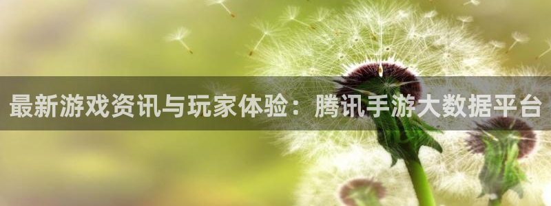 优贝娱乐形7O777：最新游戏资讯与玩家体验：腾讯手游大数据
